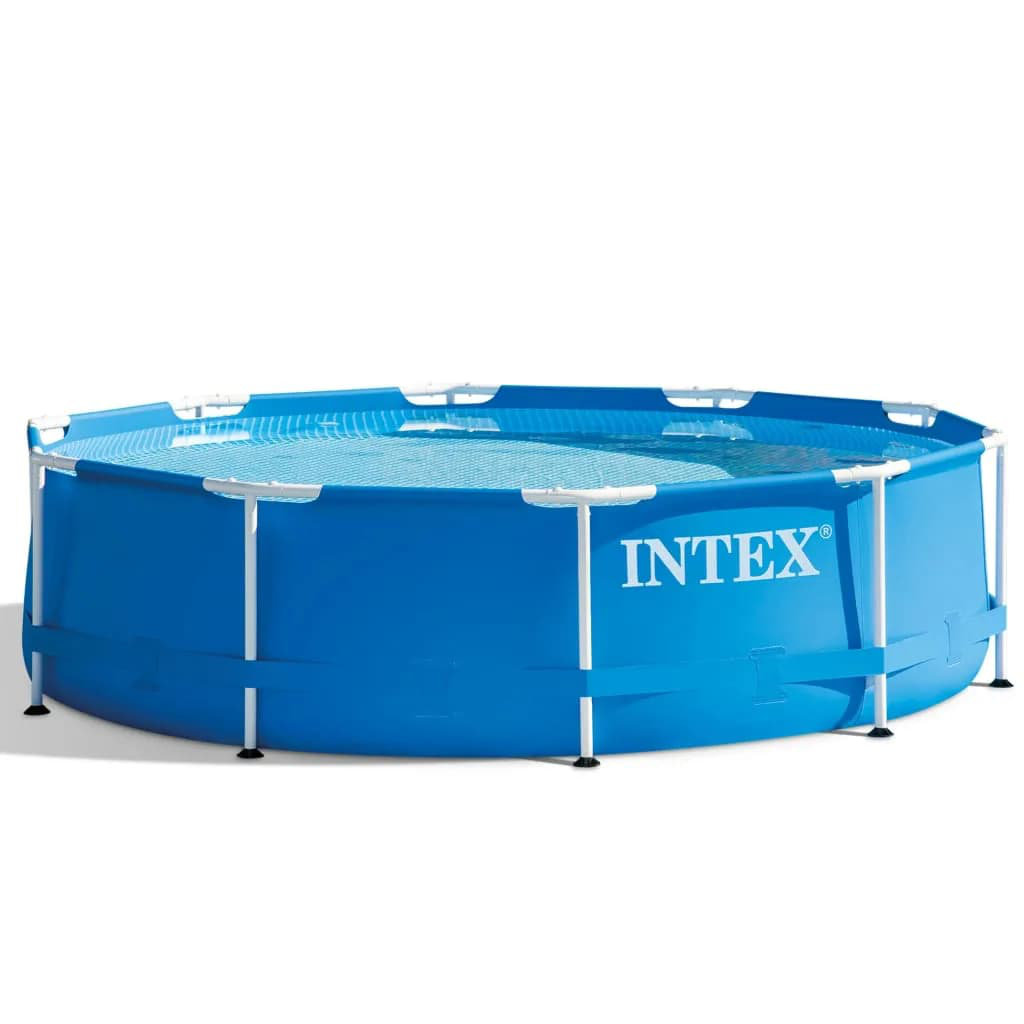 vidaXL Intex Swimming Pool Metal Frame Blue 305 cm W x 76 cm H